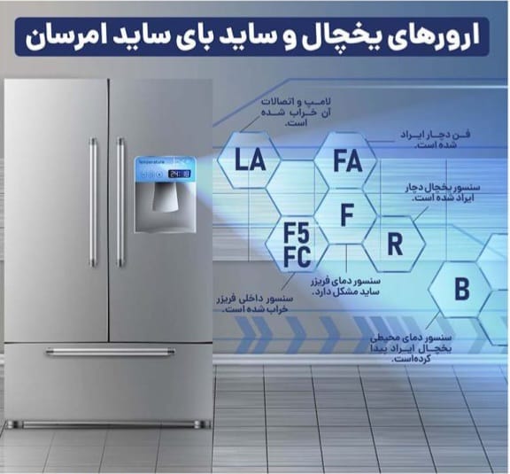 بررسی انواع ارور یخچال فریزر امرسان